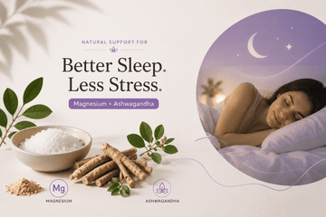 Ageliss Magnesium and Ashwagandha — natural support for better sleep, stress relief, and a calmer mind.