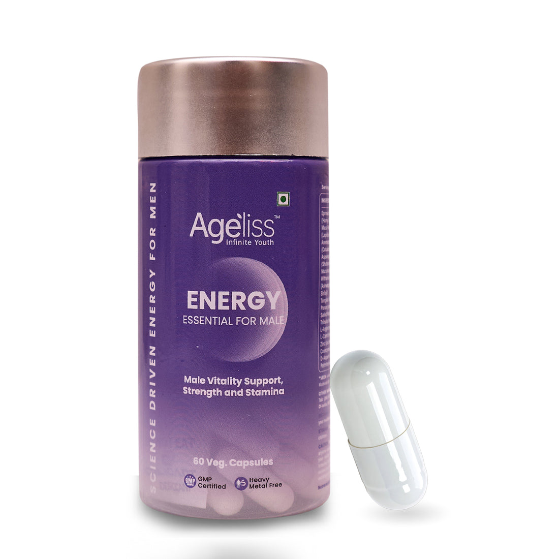 AgelissEnergy Supplement for Men science-driven energy and vitality capsules