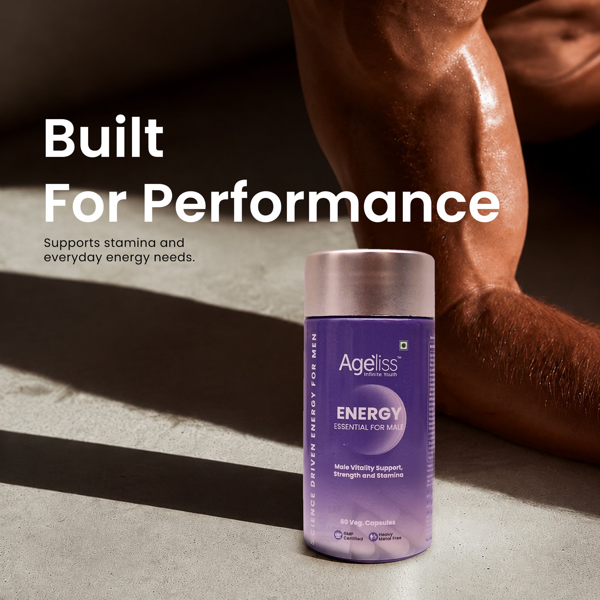 Ageliss Energy Essential for Men daily energy supplement for active men