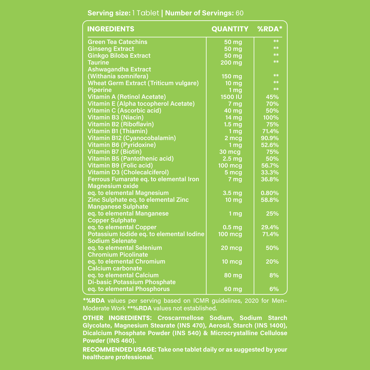 Multi Vitamin Essential - Daily Multivitamin Supplement